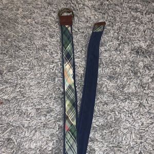 J crew men’s plaid belt!